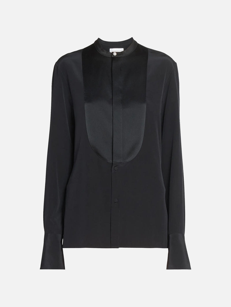 Bib Detail Blouse in Black