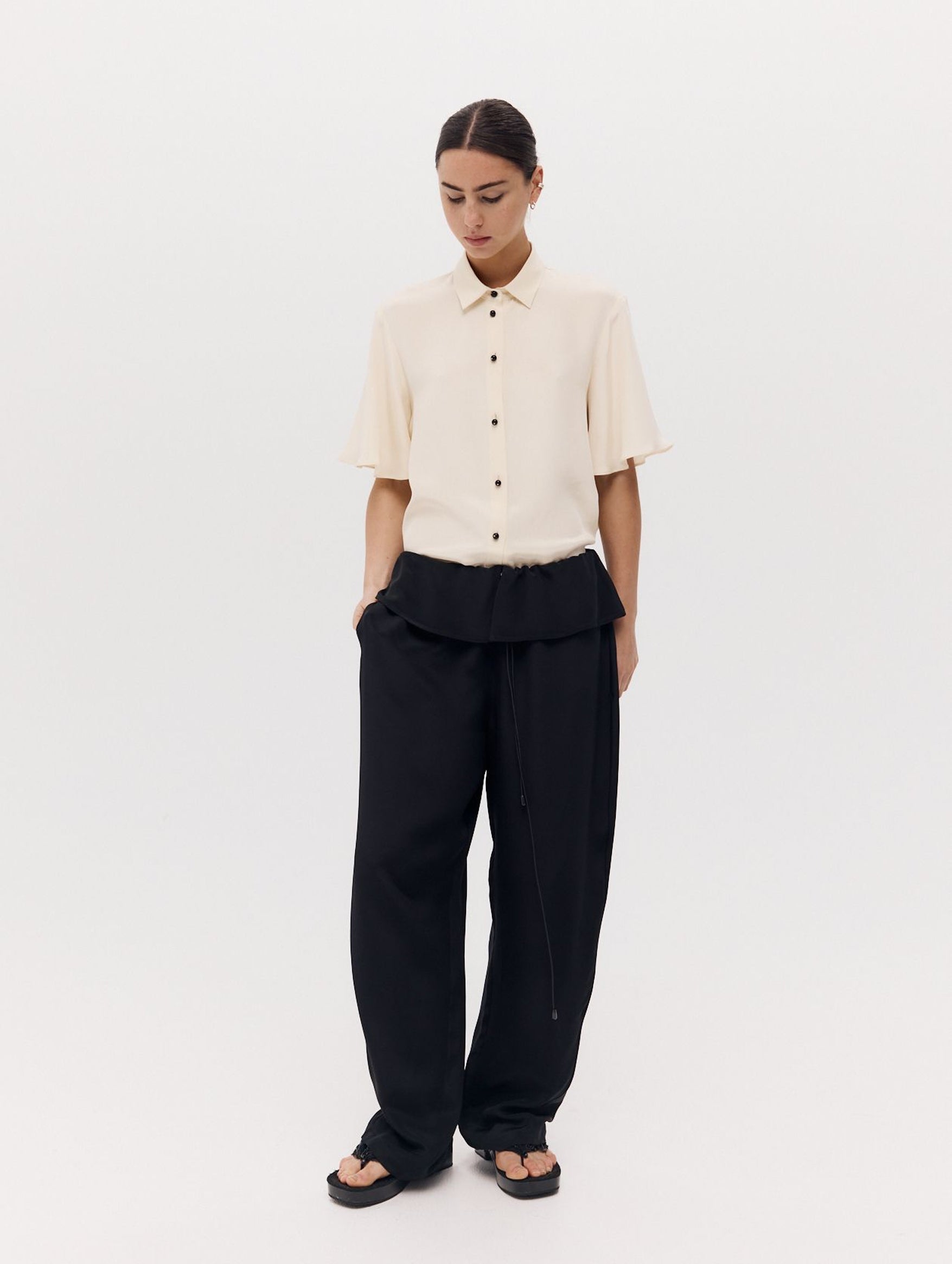 Bibi Shirt in Ivory SIlk