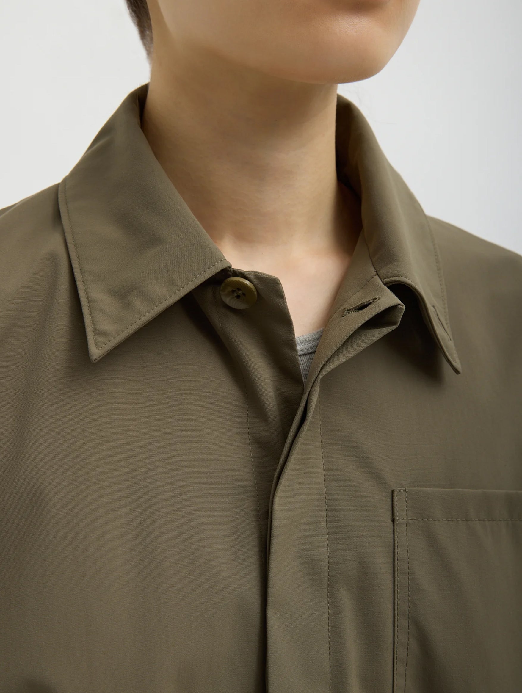 Tech Suiting Anorak Bomber in Dark Hazelnut