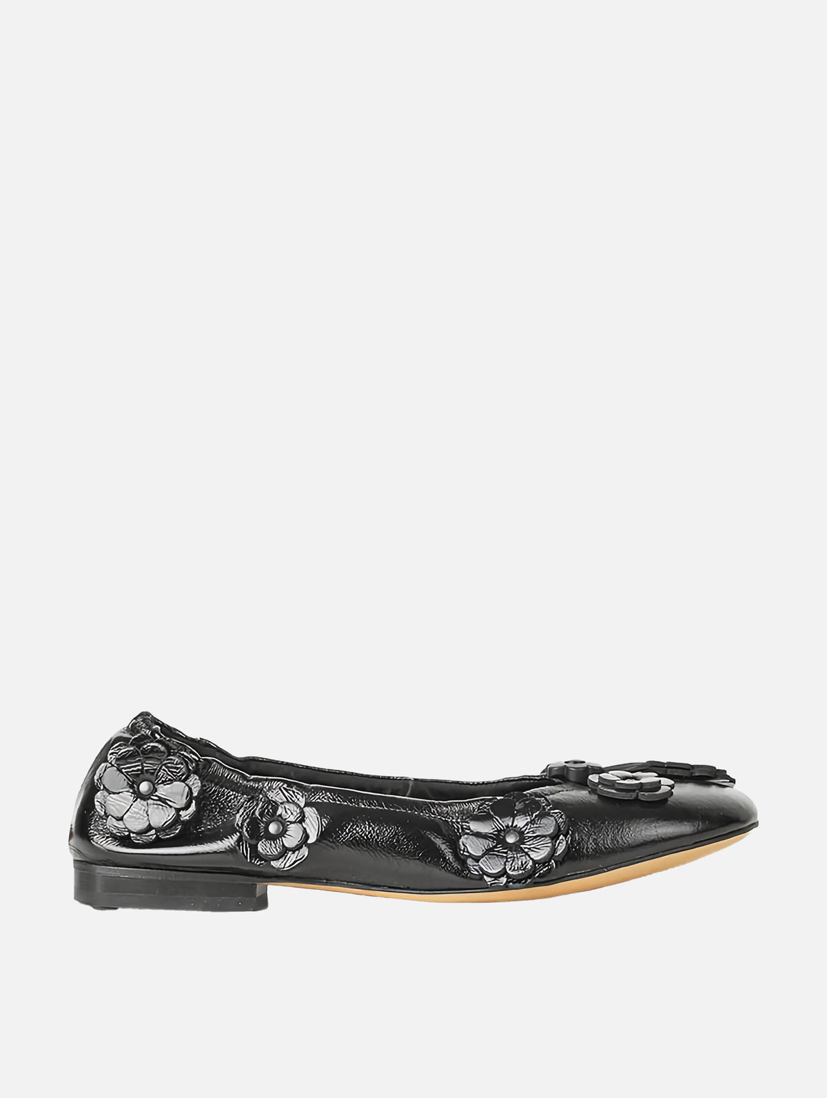 Brielle Flat in Black Leather