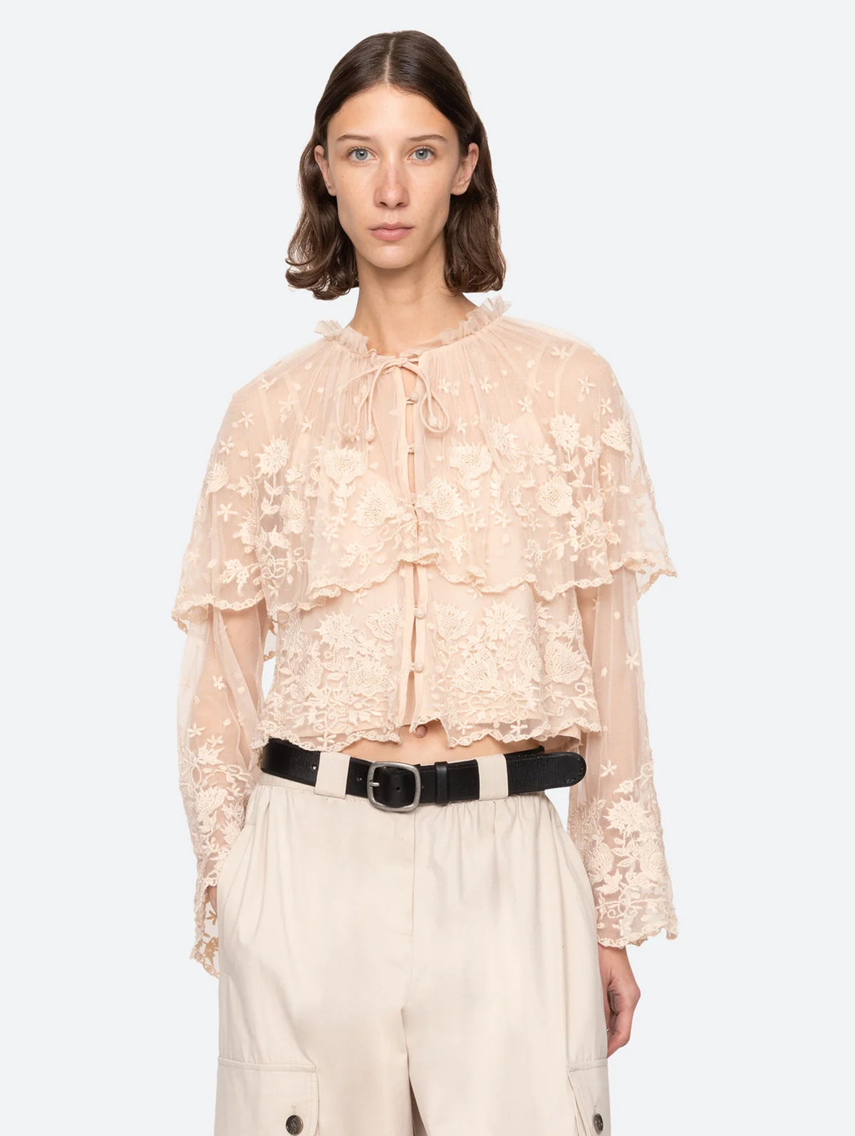 Bronte Long Sleeve Top in Blush