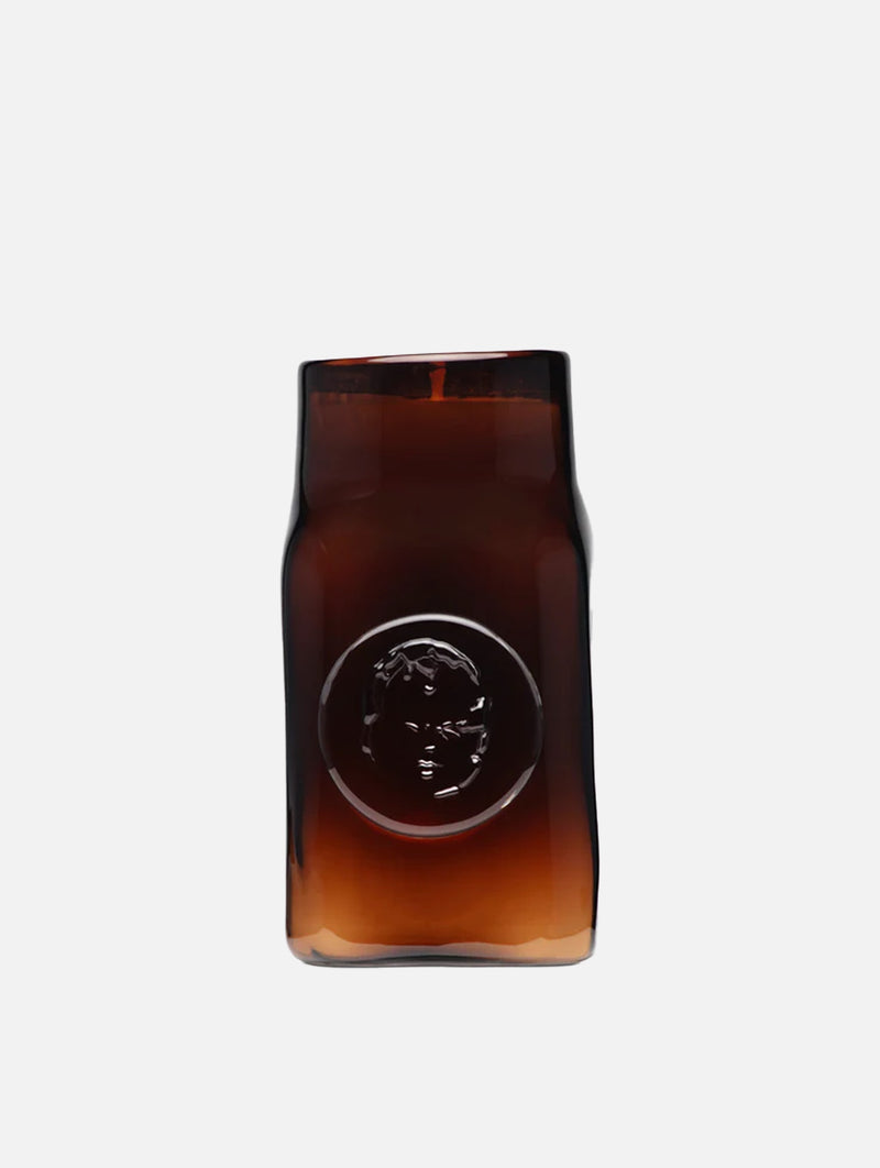 Tobacco Night Handblown Glass Candle in Dark Brown