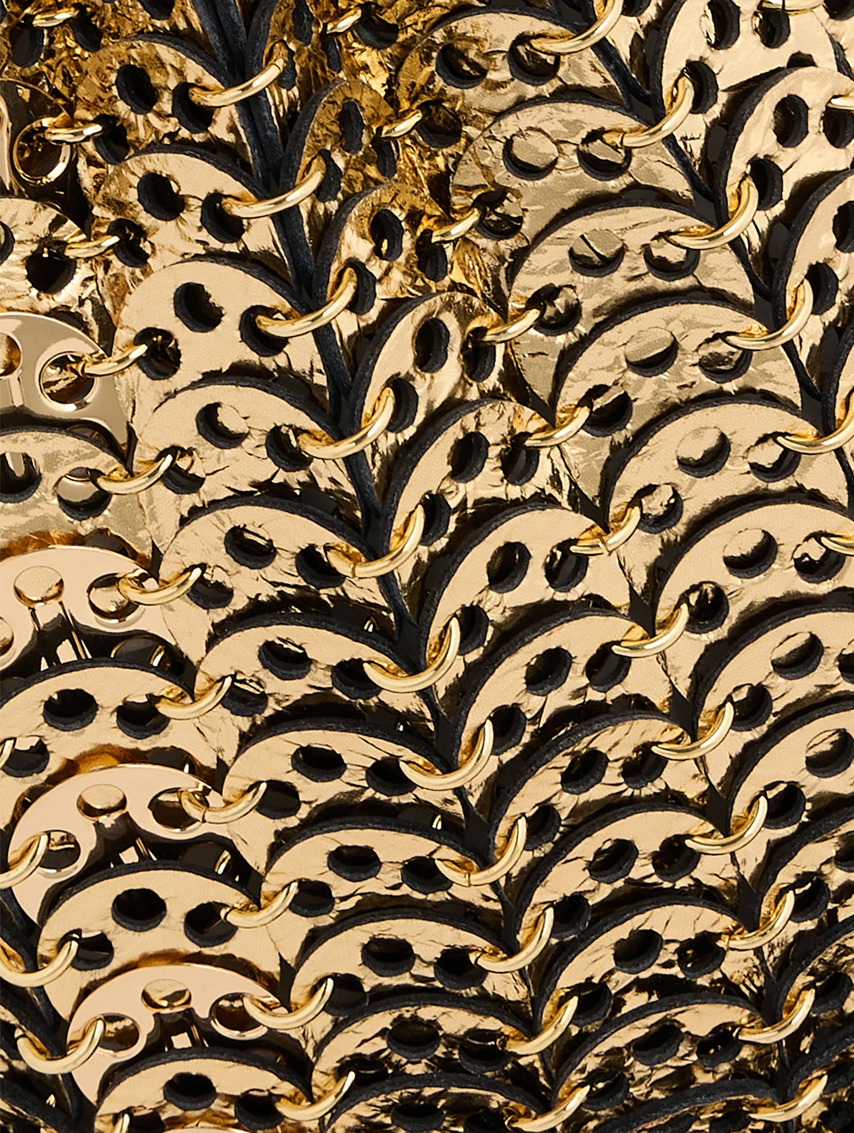 Reversible Bucket Flip Leather Bag in Black and Gold