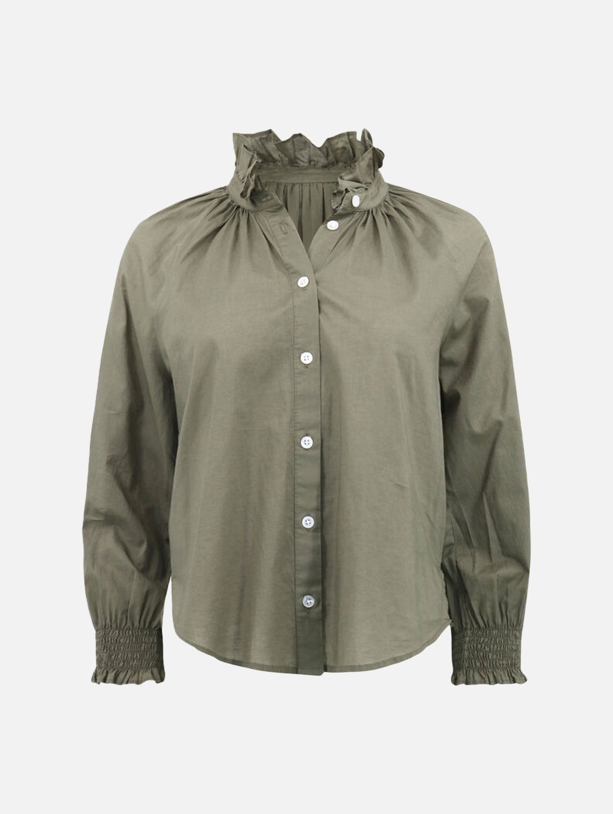 Calisto Cotton Shirt in Army Green