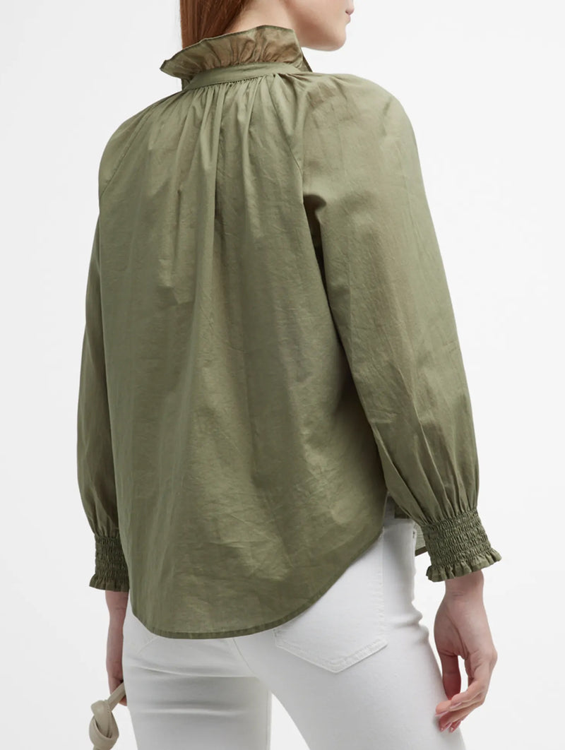 Calisto Cotton Shirt in Army Green