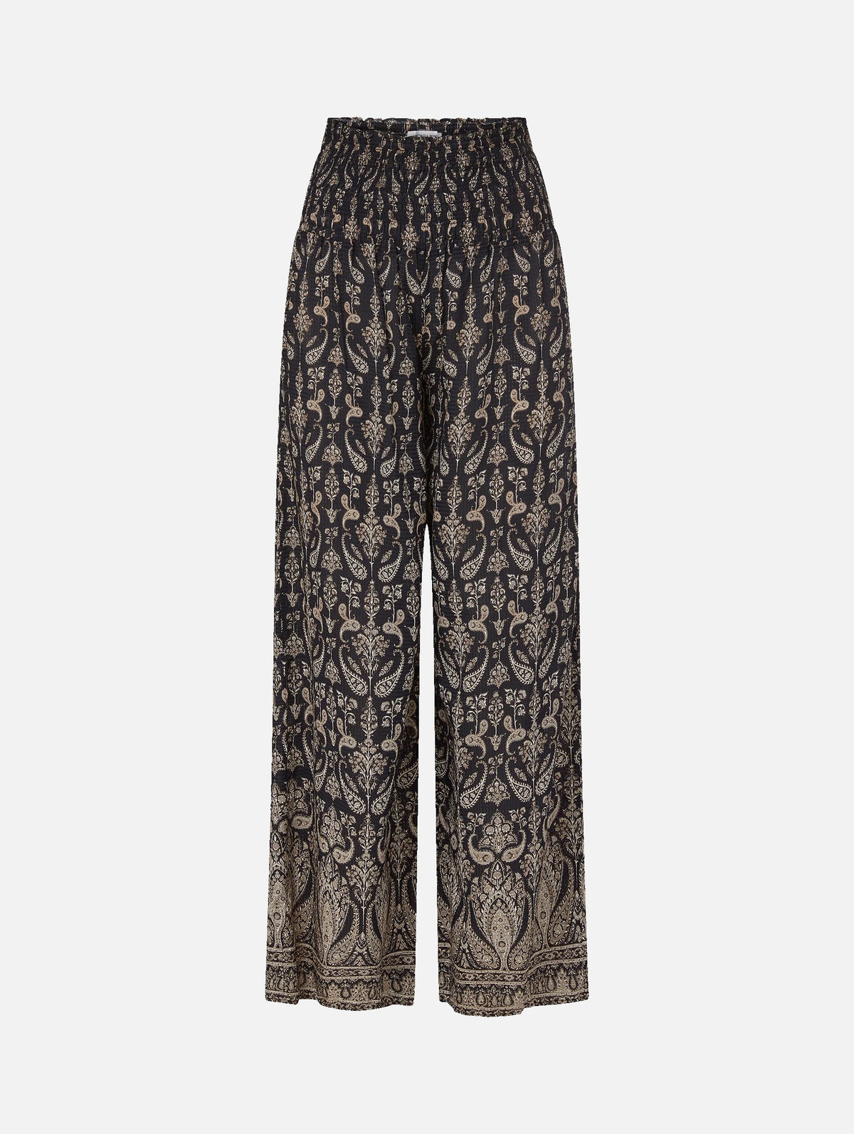 Callaway Smocked Wide-Leg Pant in Black Multi