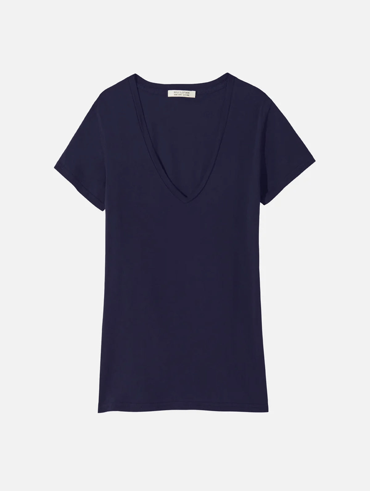 Carol V Neck Tee in Midnight