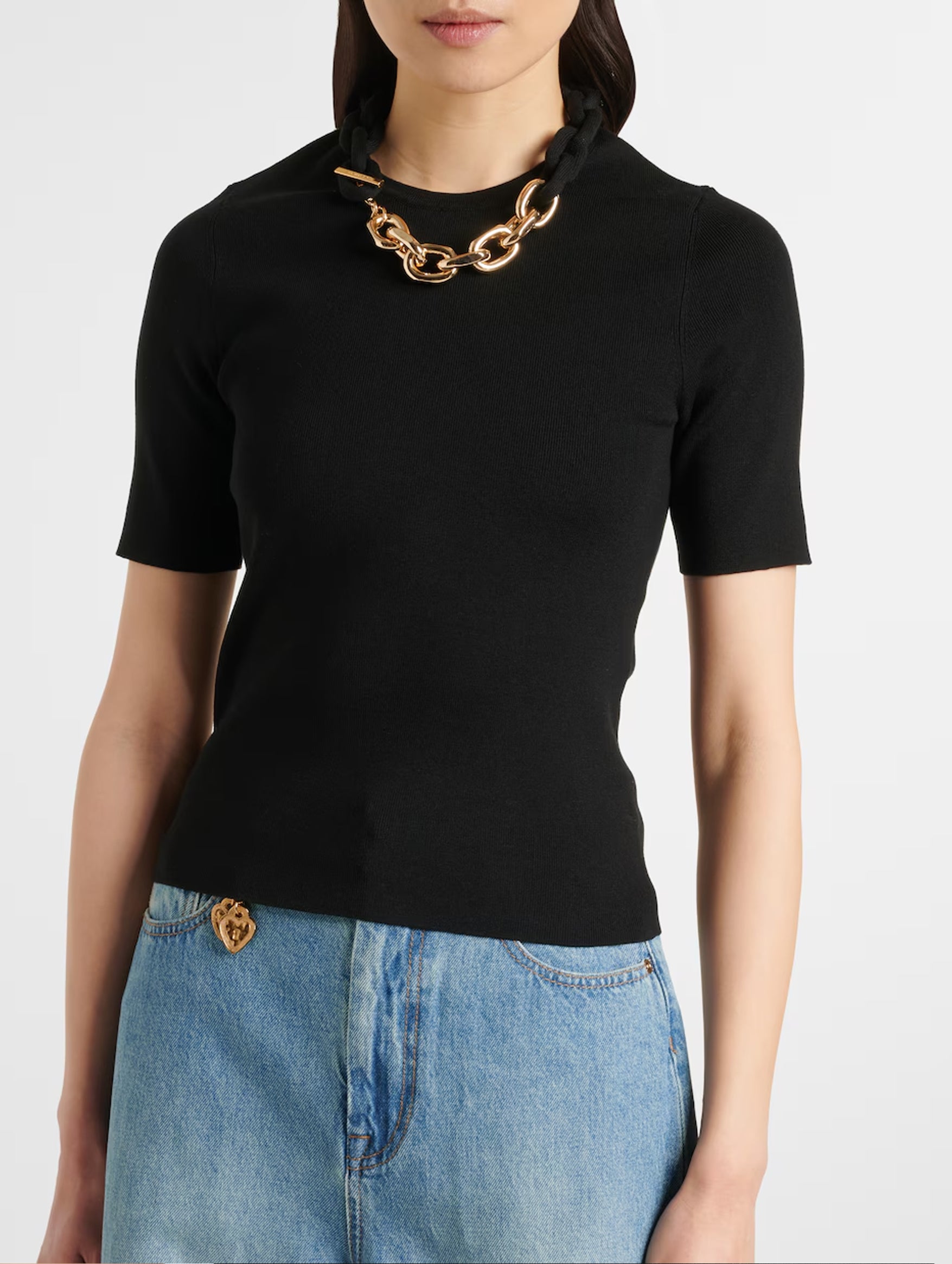 Chain Tee Shirt in Black