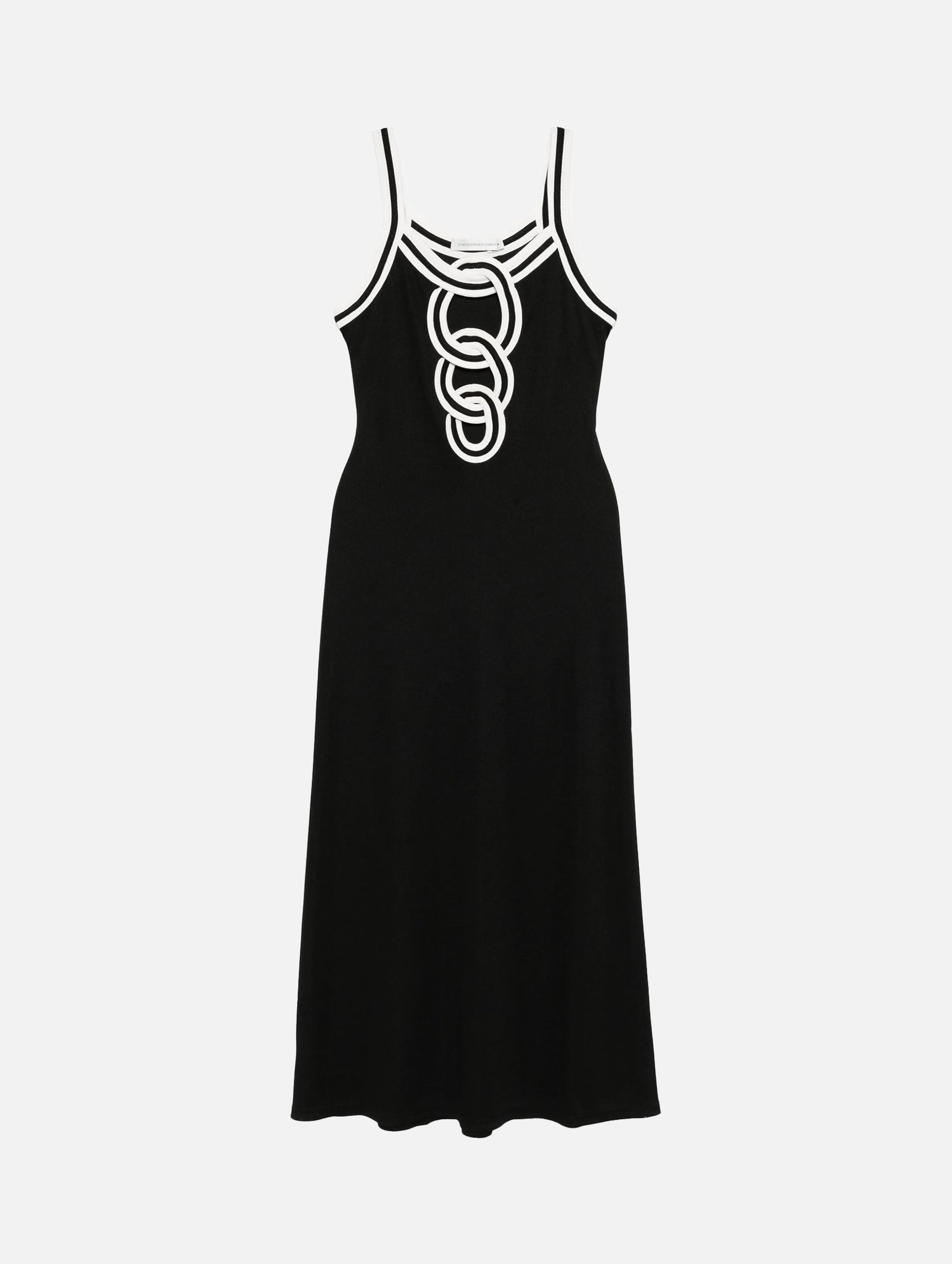 Multi Verner Linked Chain Dress In Black & White