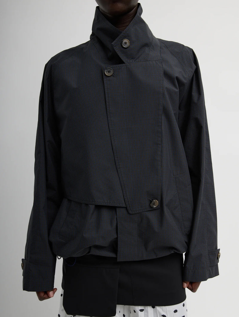 Charles Menswear Trench Anorak in Navy Multi