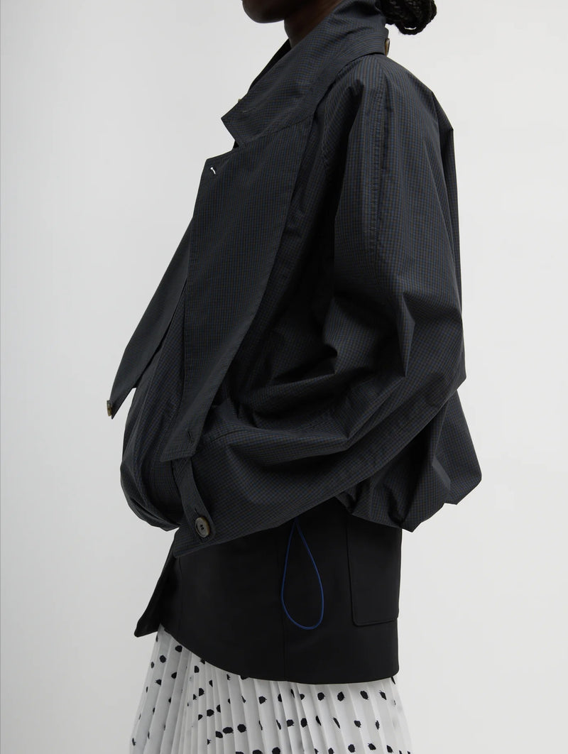 Charles Menswear Trench Anorak in Navy Multi