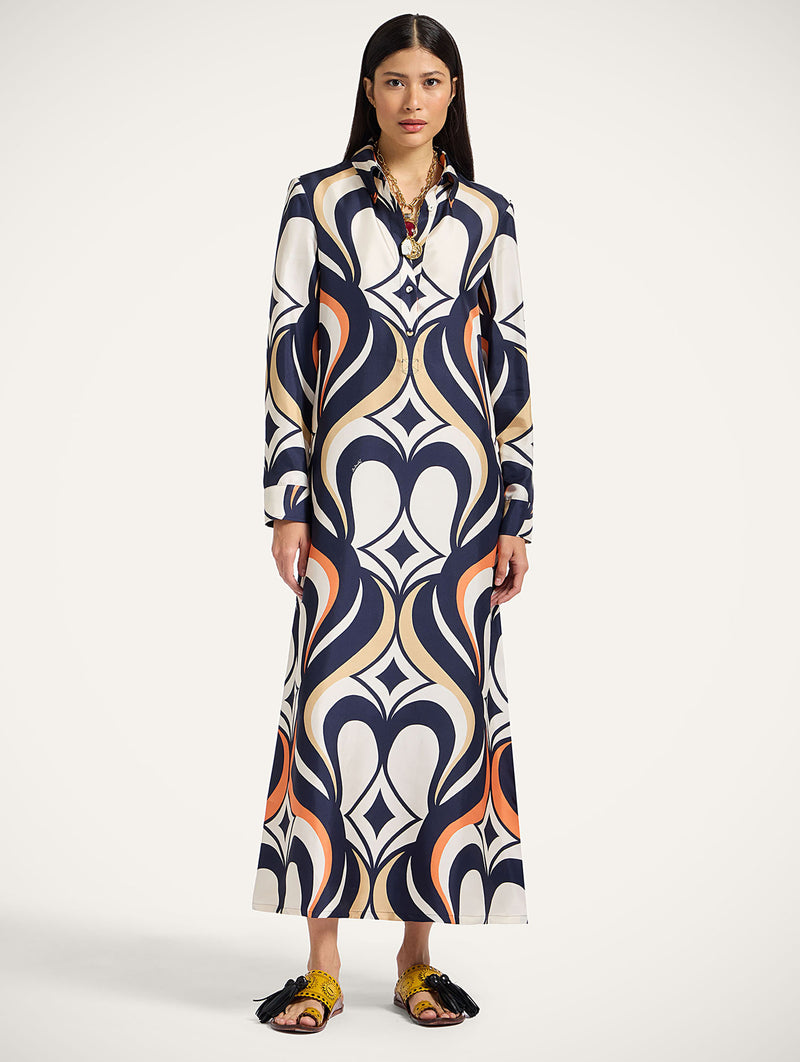 Chemise Swing Dress in Jive Macro