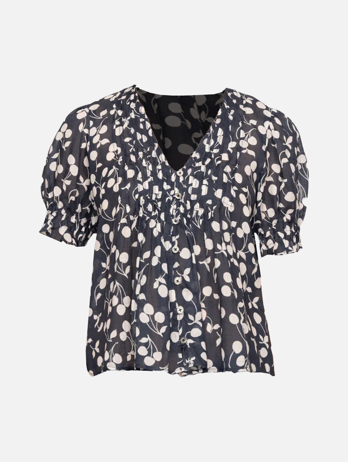 Cheri Print Top in Navy