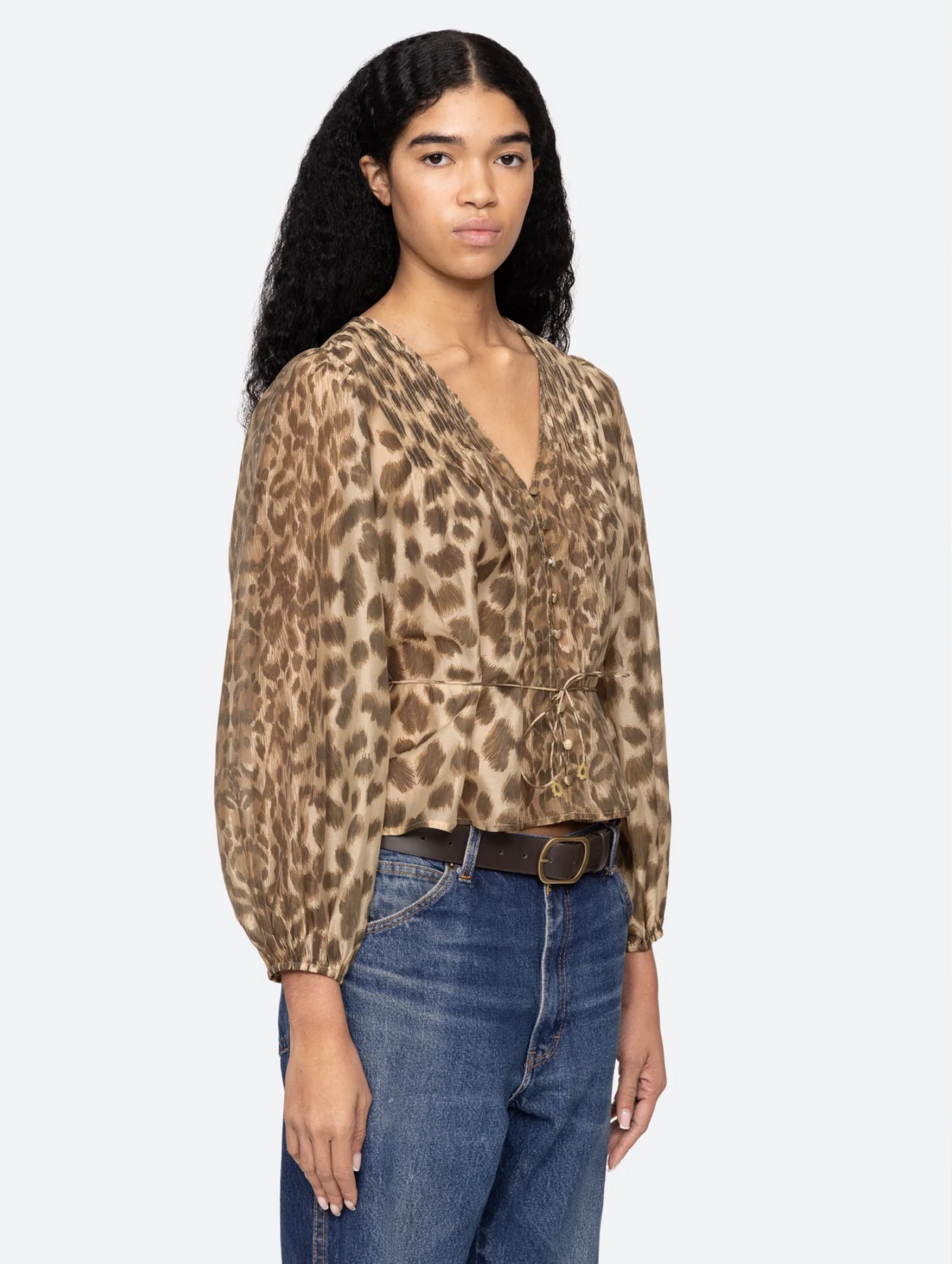 Claude Long Sleeve Top in Cream