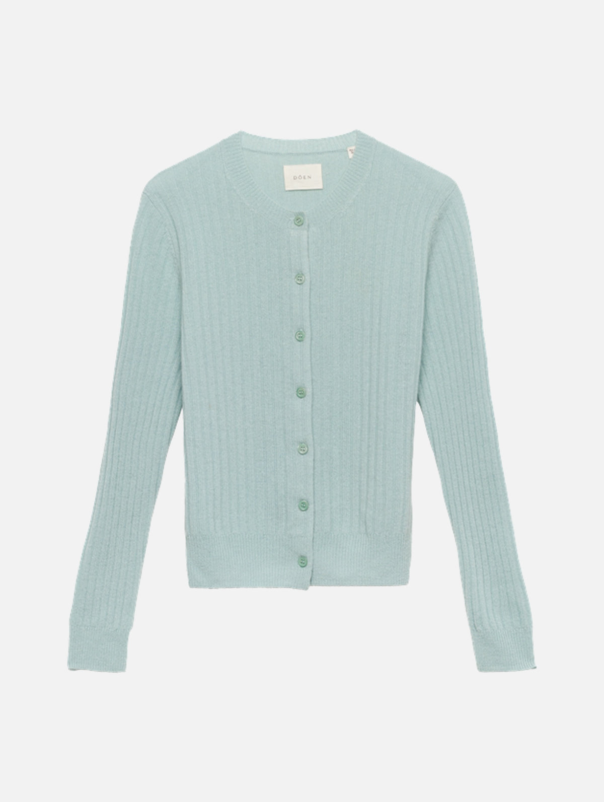 Danae Rib Cardigan in Glass Slipper