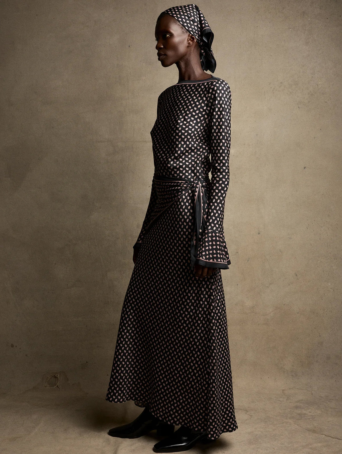 Davina Dress in Cardinale Foulard