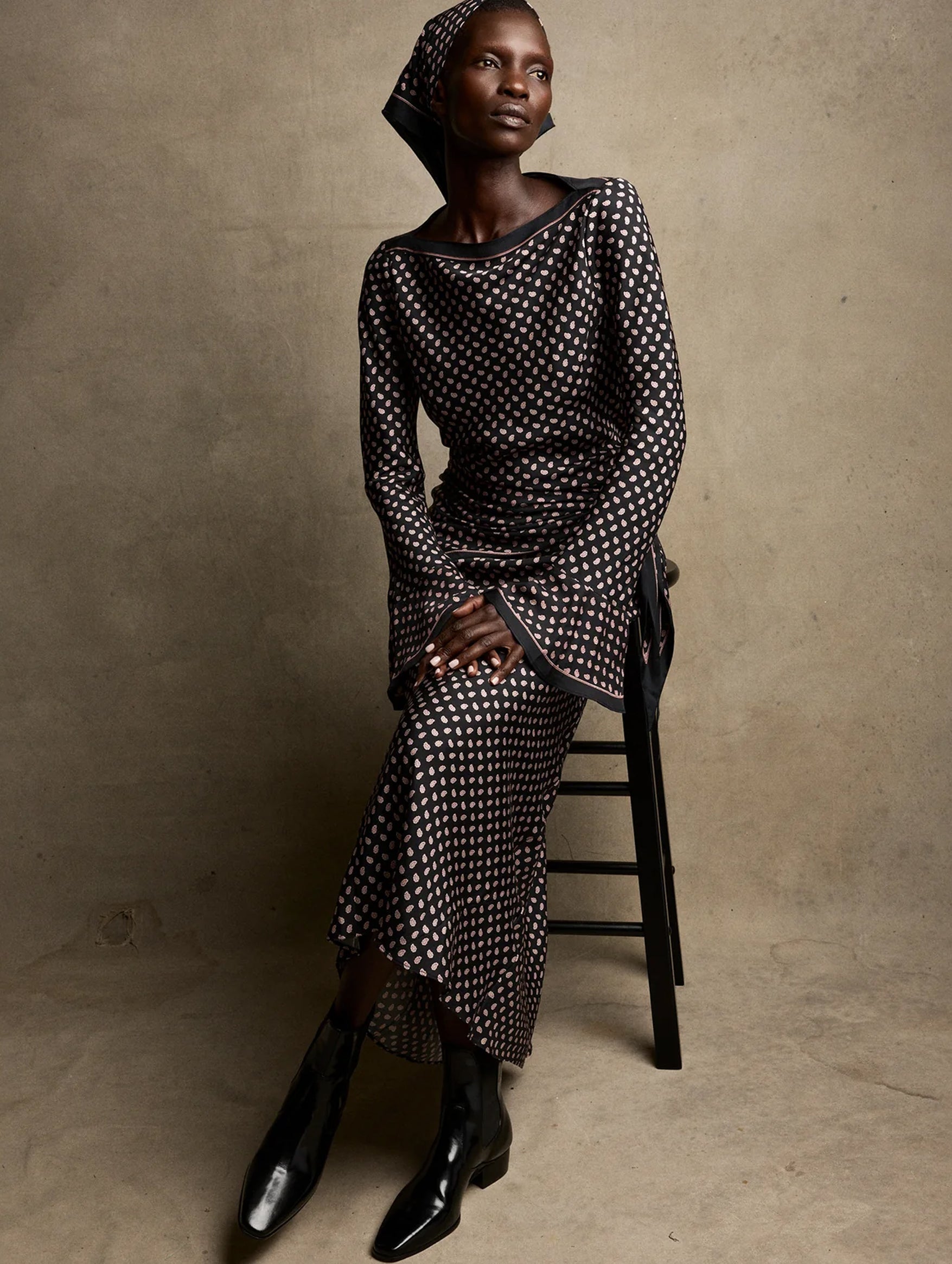 Davina Dress in Cardinale Foulard