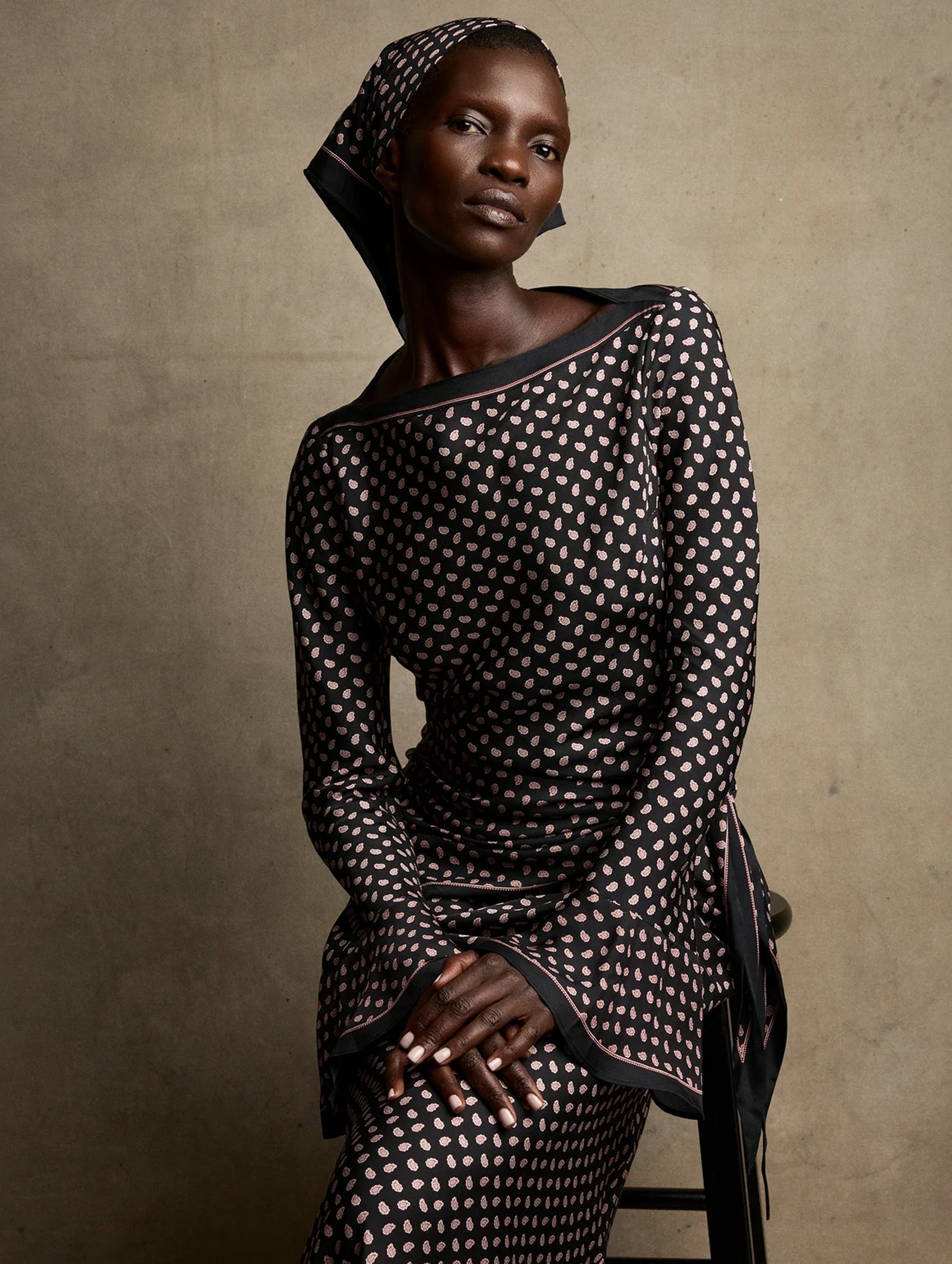 Davina Dress in Cardinale Foulard