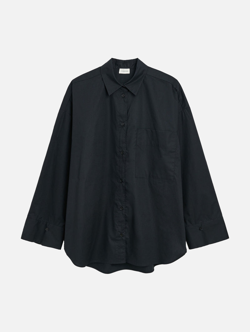 Derris Organic Cotton Shirt in Black