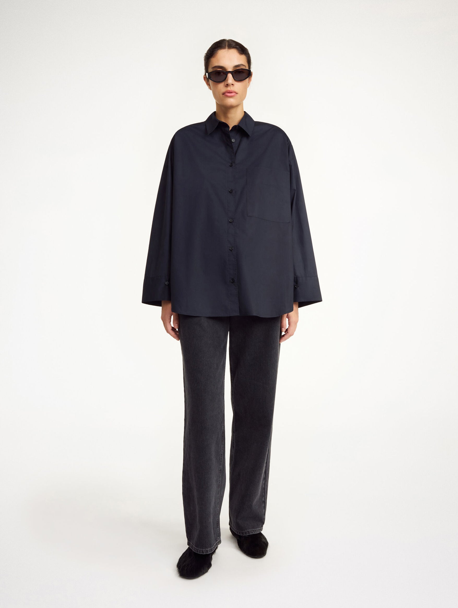 Derris Organic Cotton Shirt in Black