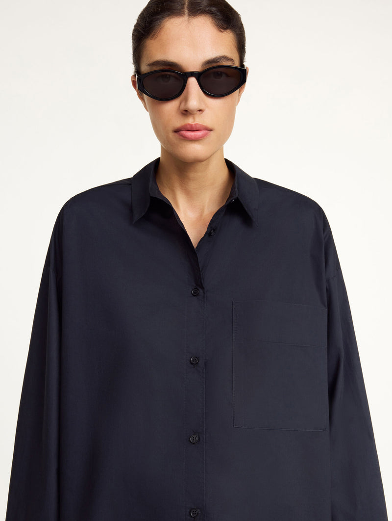 Derris Organic Cotton Shirt in Black