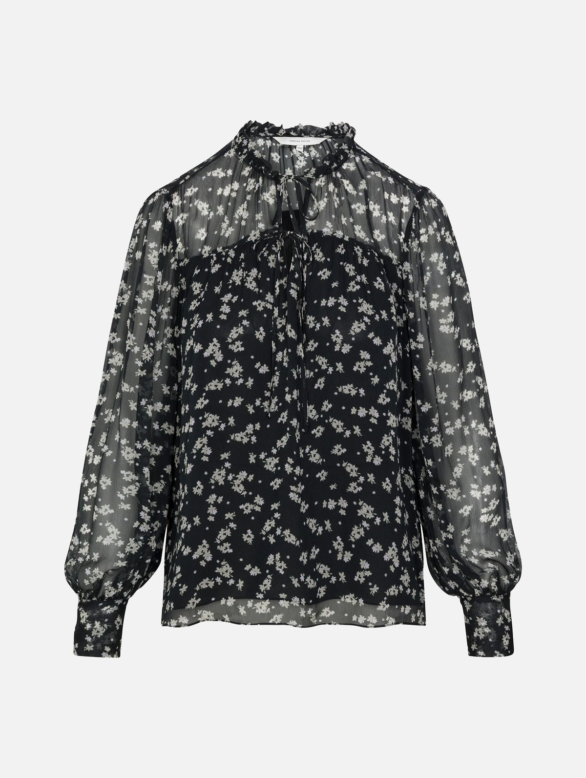 Ditsy Floral Blouse in Black