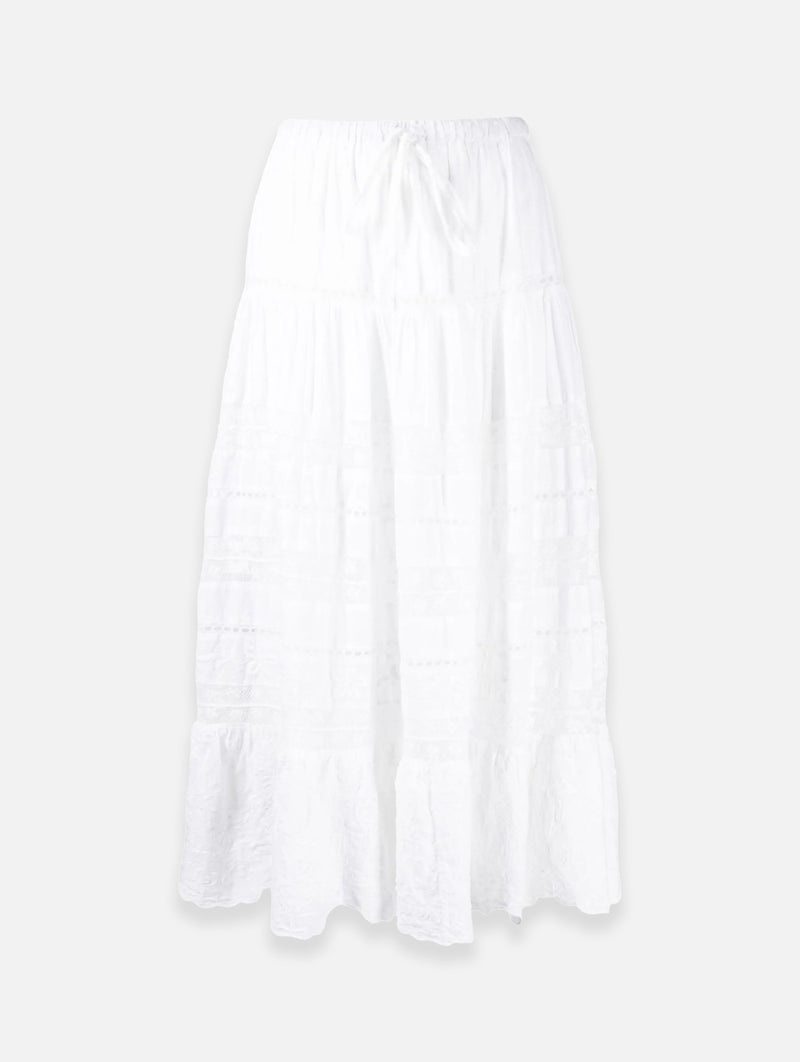 Donna Cotton Skirt in White