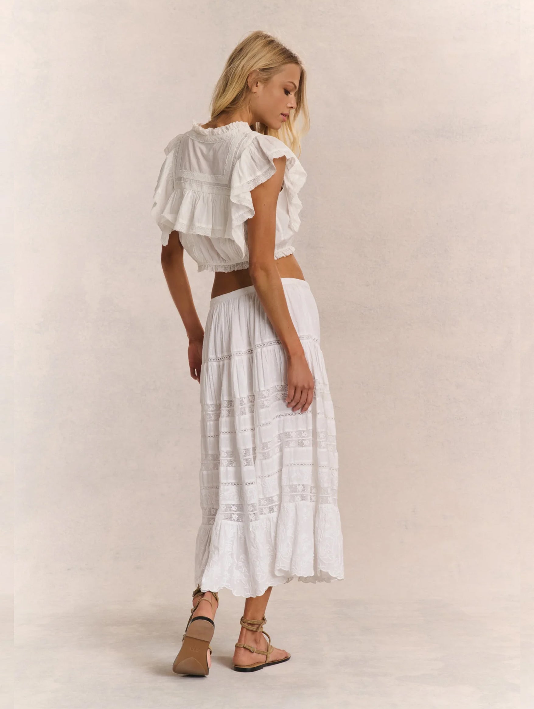 Donna Cotton Skirt in White