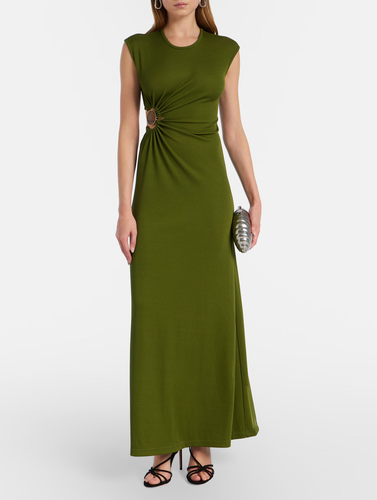 Mineral Stone Ruched Tank Dress in Pampus