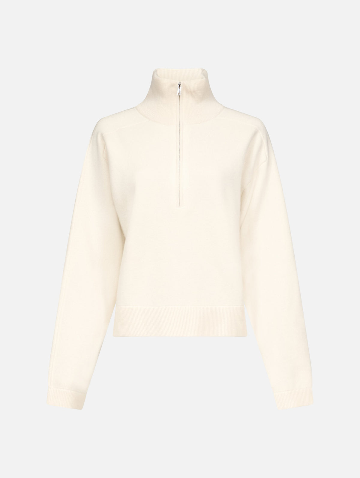 Dries Cashmere Stand Collar Sweater in Ivory