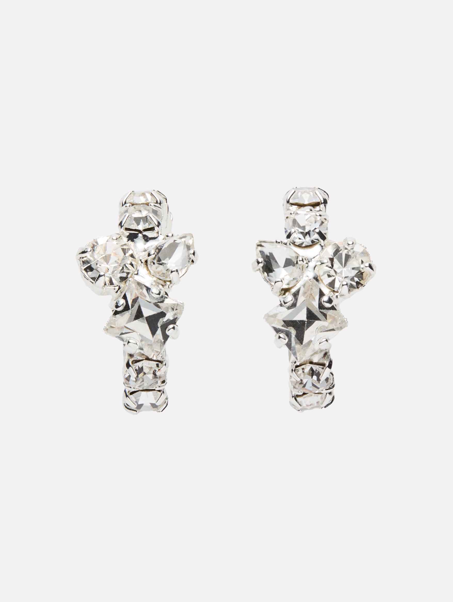 Crystal Ear Cuffs in Silver