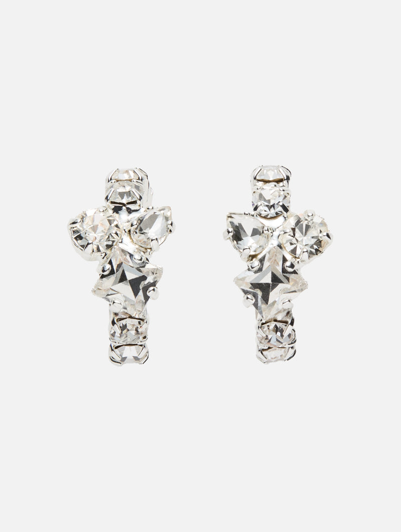 Crystal Ear Cuffs in Silver