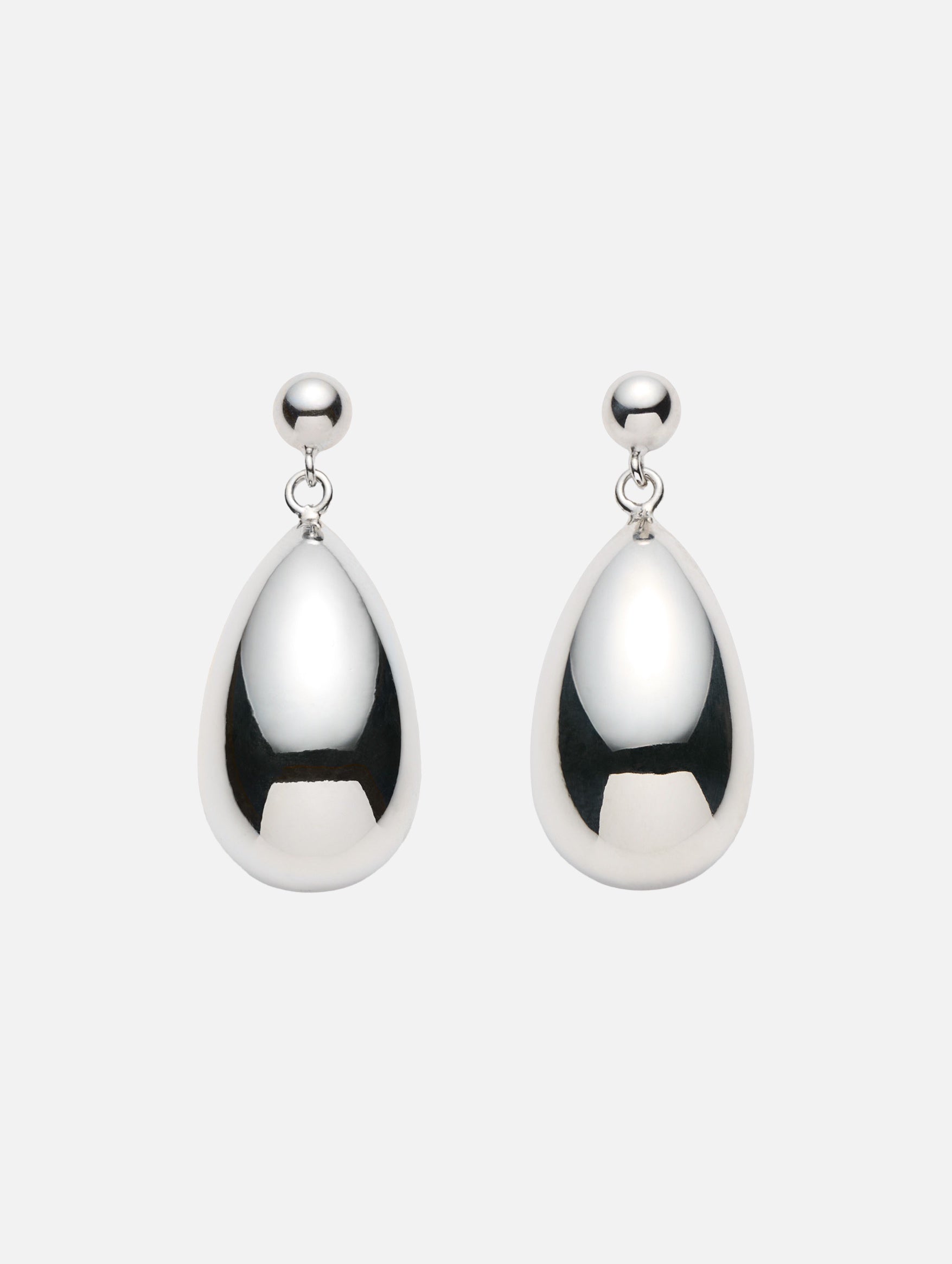 Classic Teardrop Earrings in Silver