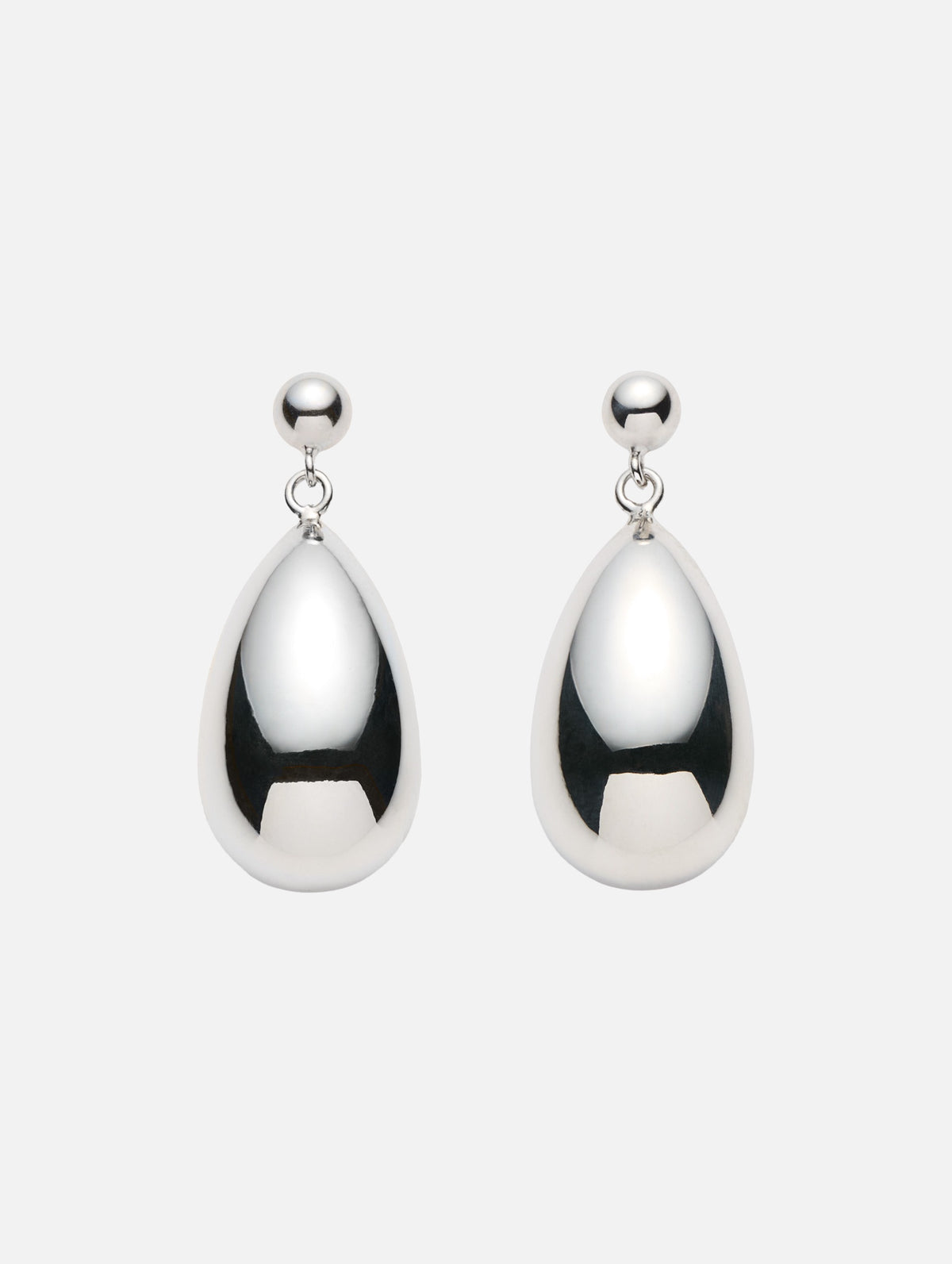 Classic Teardrop Earrings in Silver