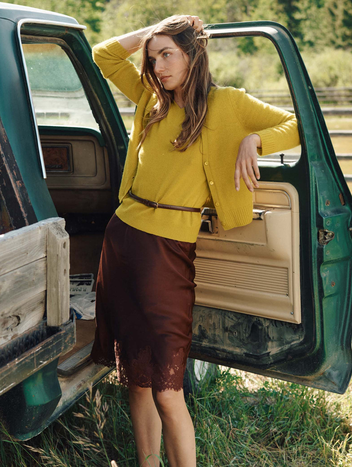 Elowette Skirt in Cafe Brun