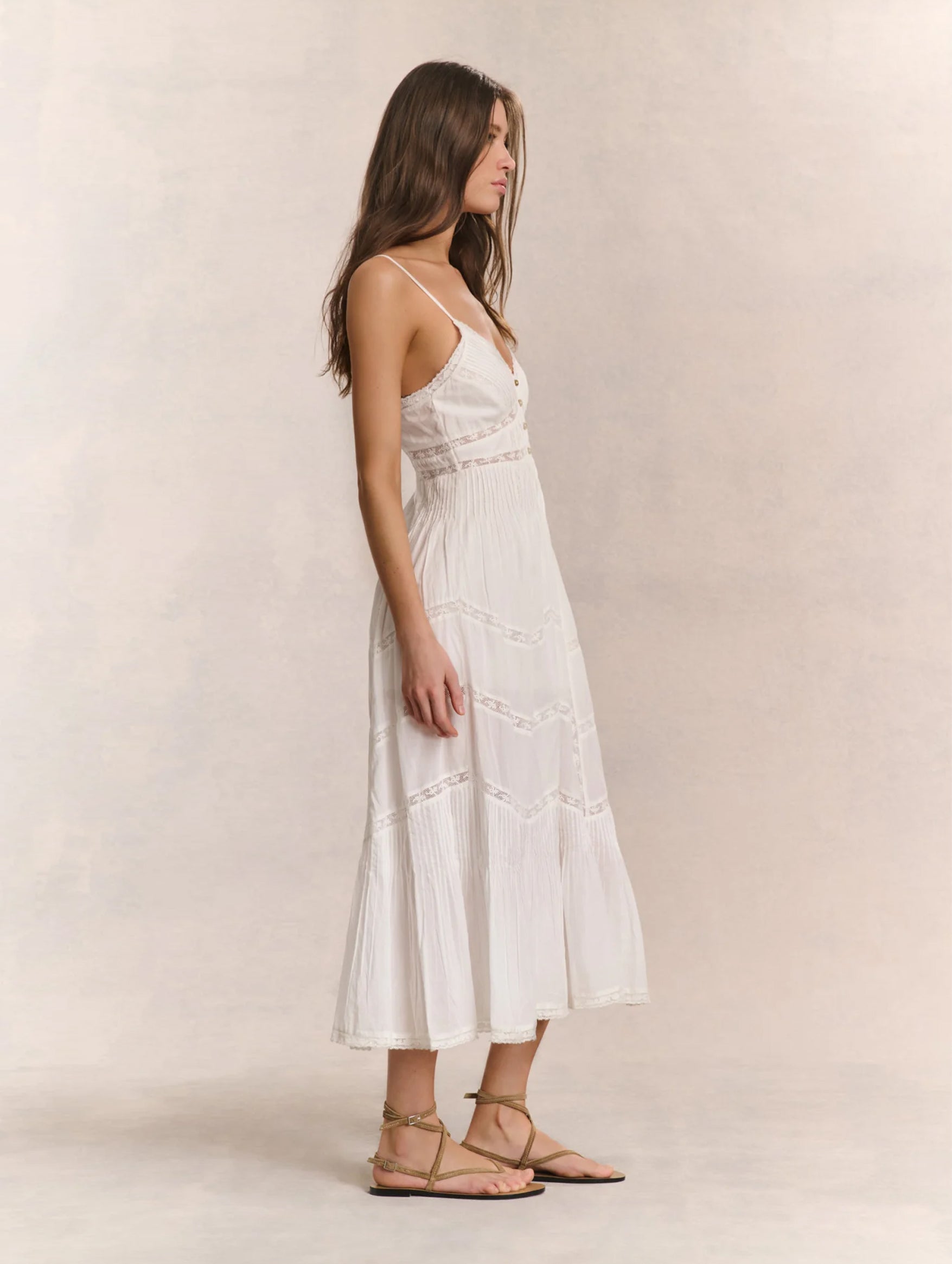 Esilda Cotton Dress in True White