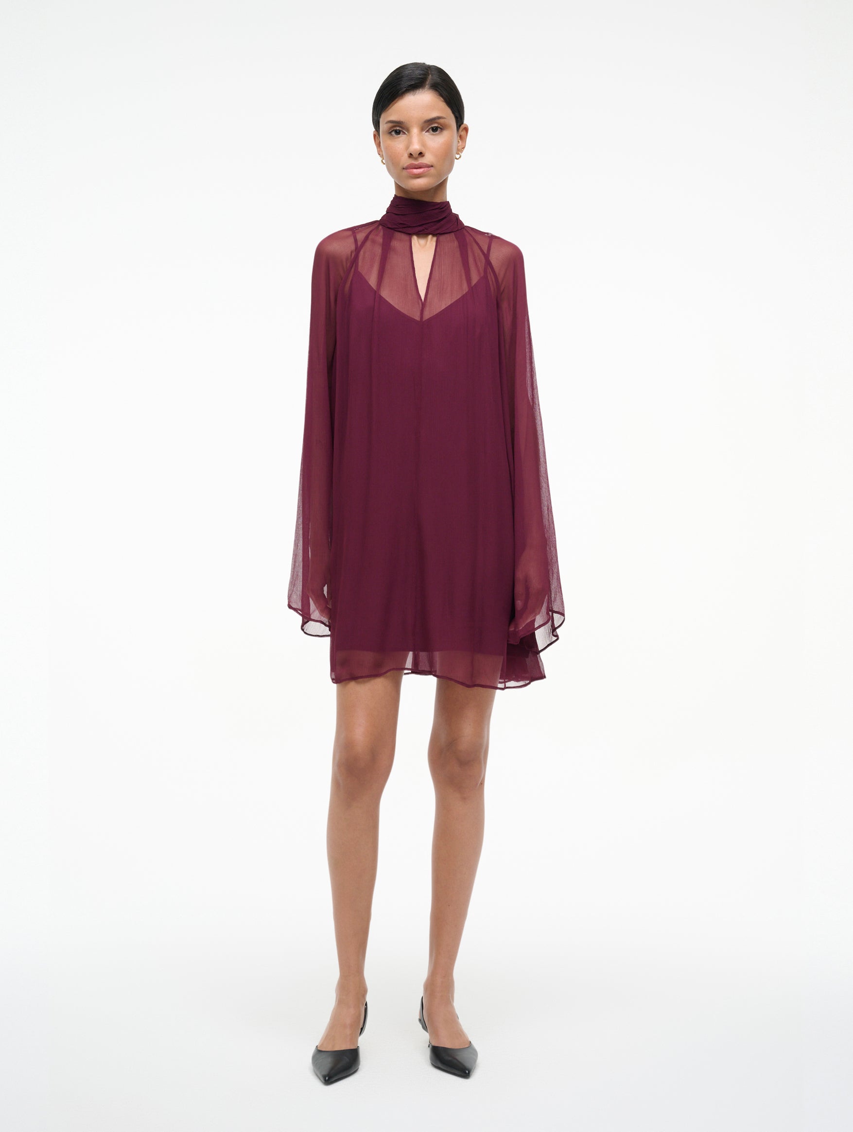Esther Mini Dress in Syrah