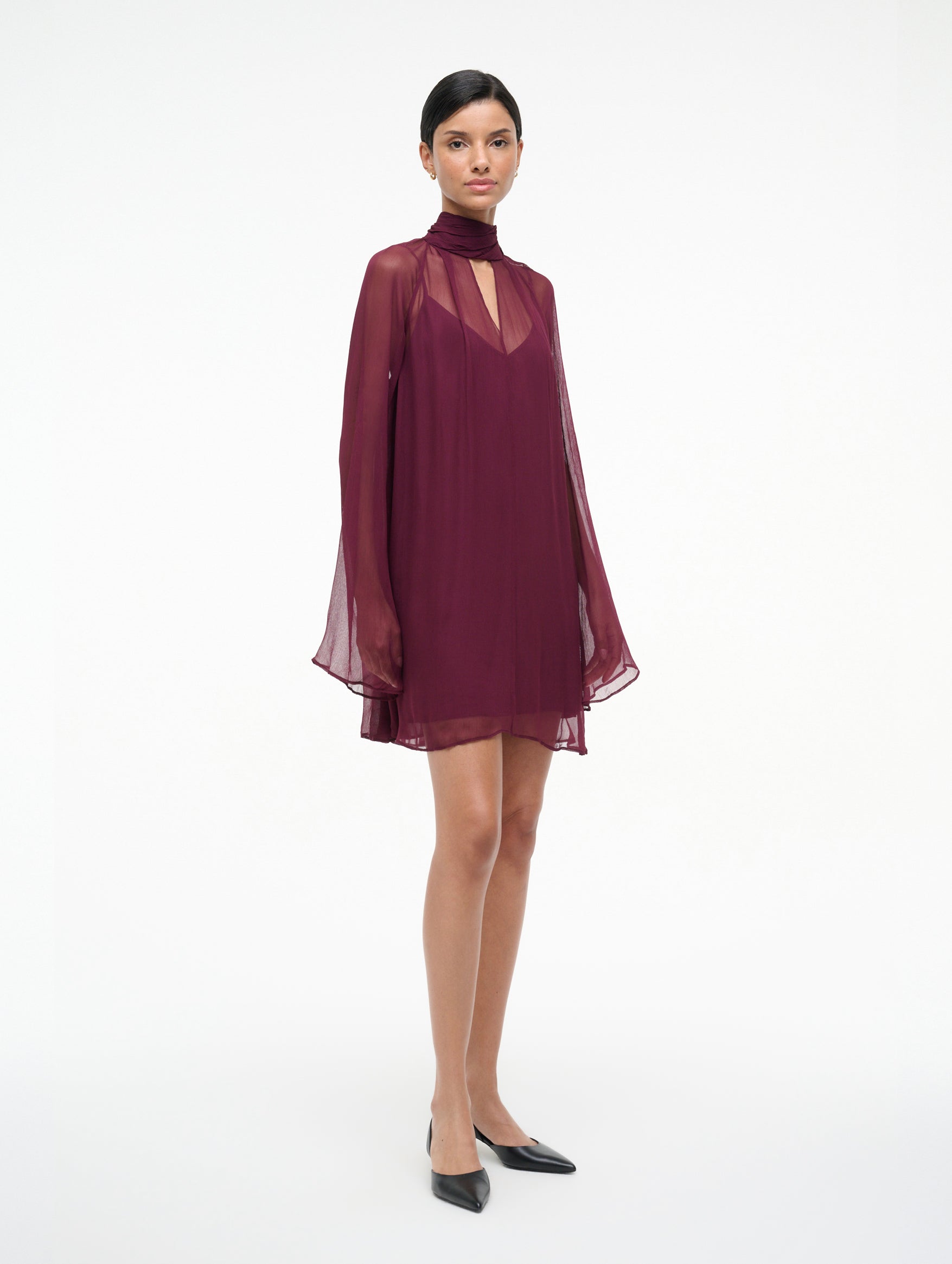 Esther Mini Dress in Syrah
