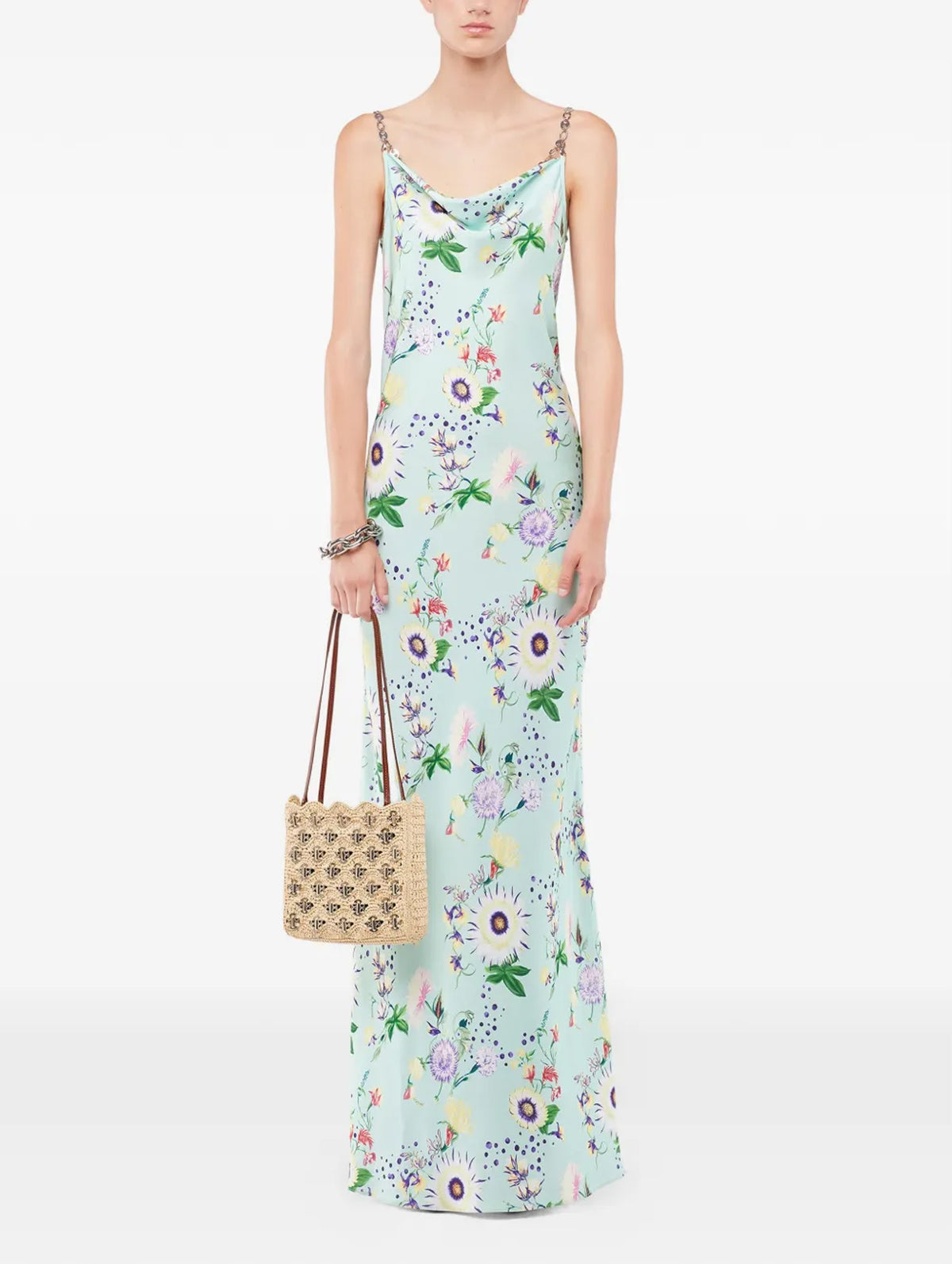 Dress With Chain Details in Floral