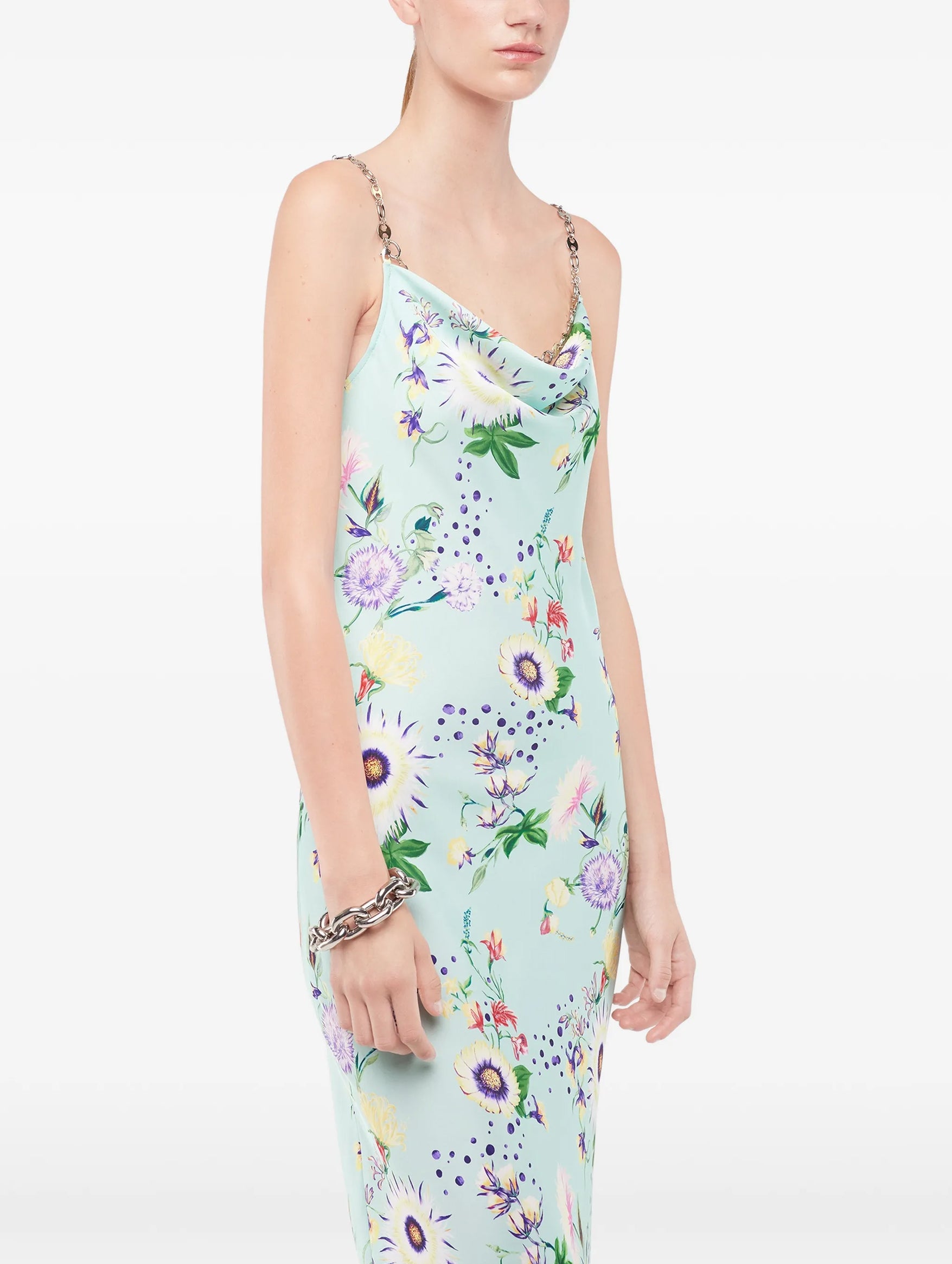 Dress With Chain Details in Floral