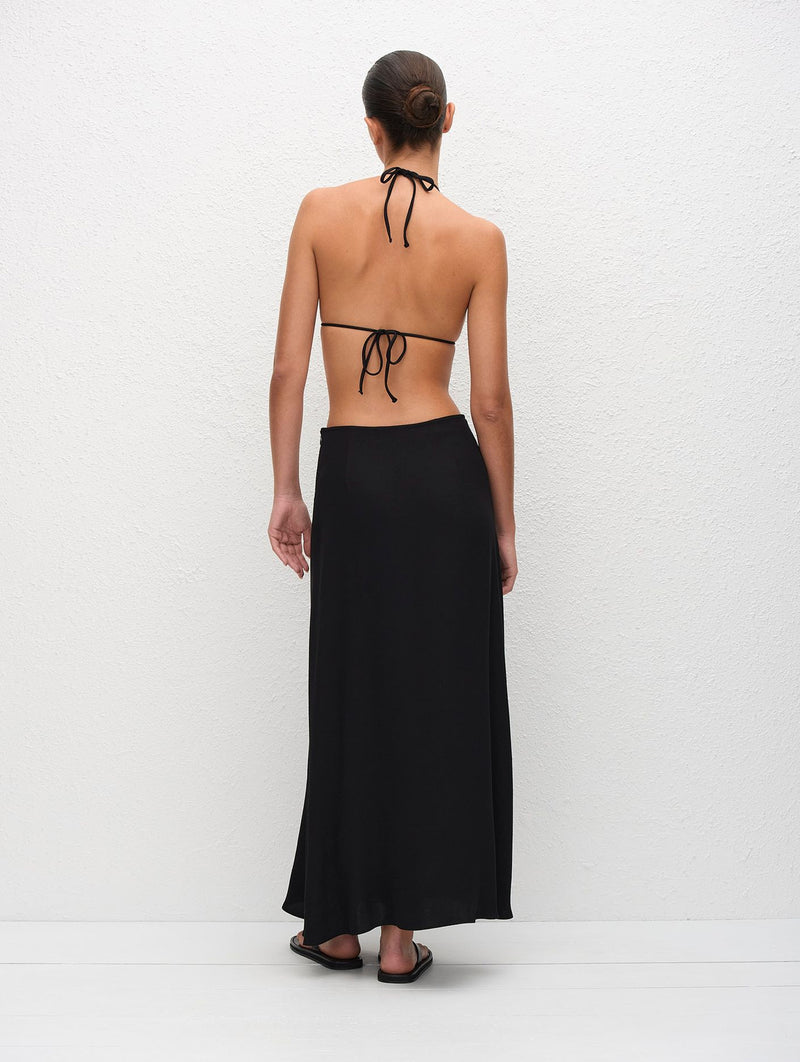 Fluid Midi Skirt in Black