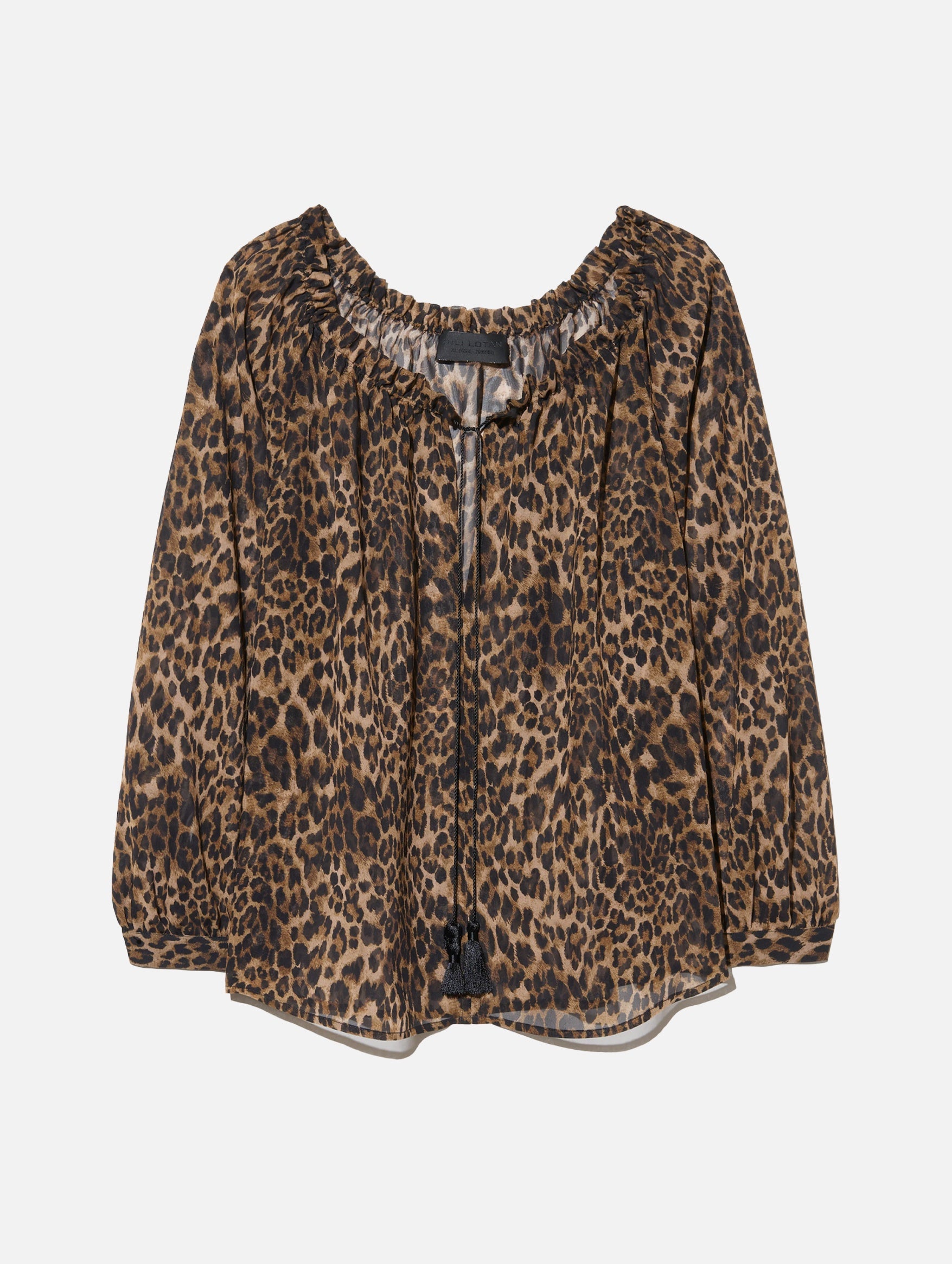 Carley Silk Blouse in Vintage Leopard