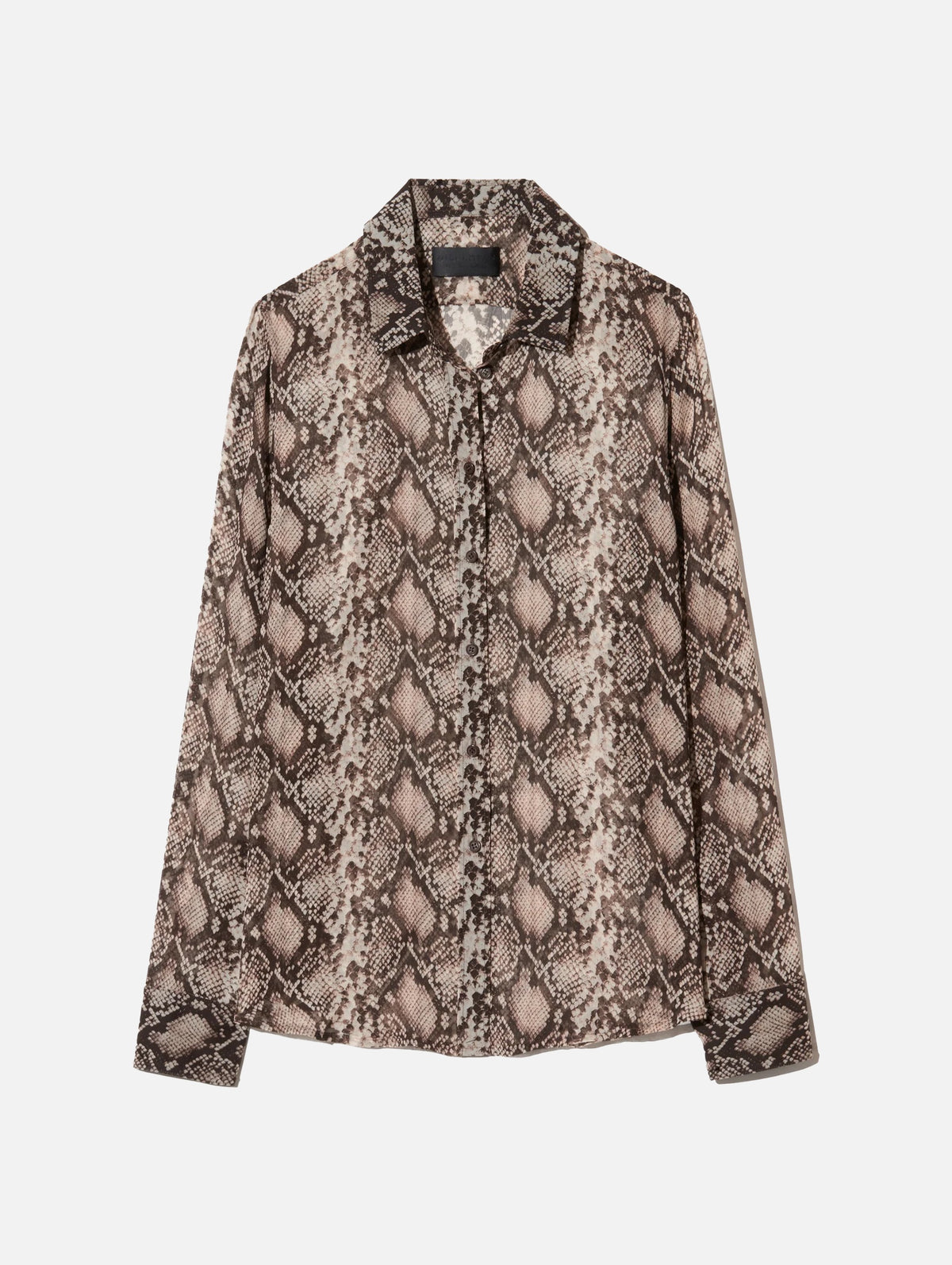 Gaia Slim Shirt in Brown Snake Print