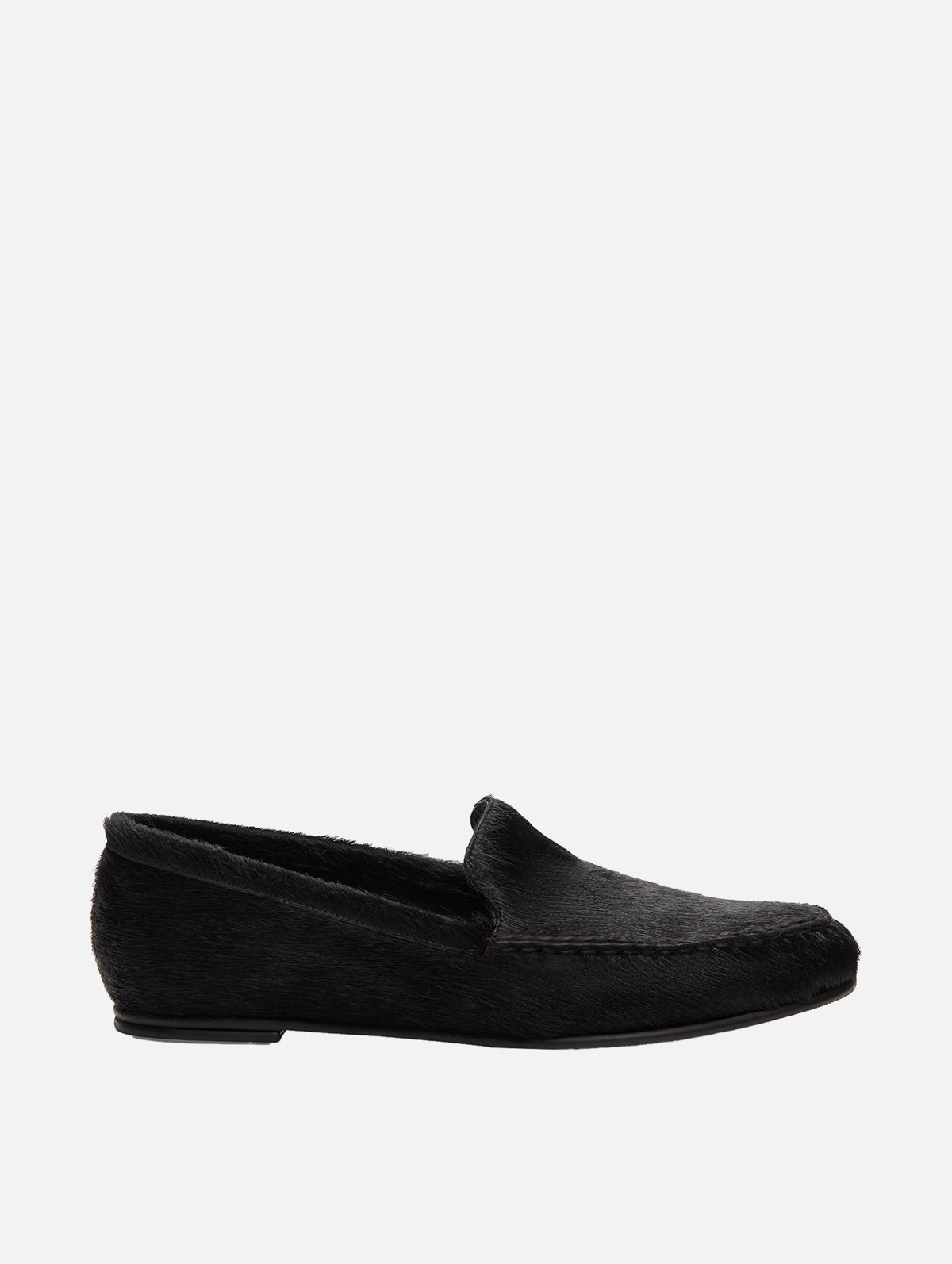 Glenn Pony-effect Leather Loafers in Black