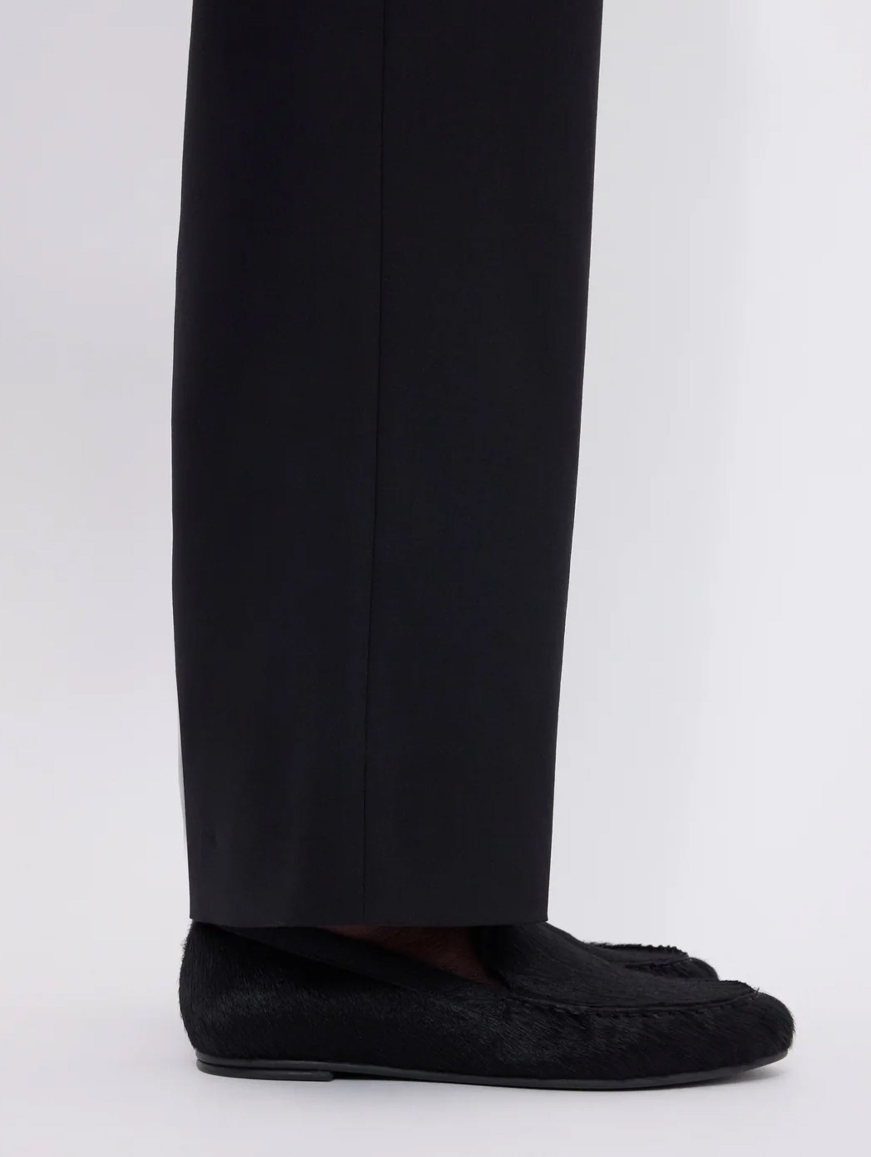 Glenn Pony-effect Leather Loafers in Black