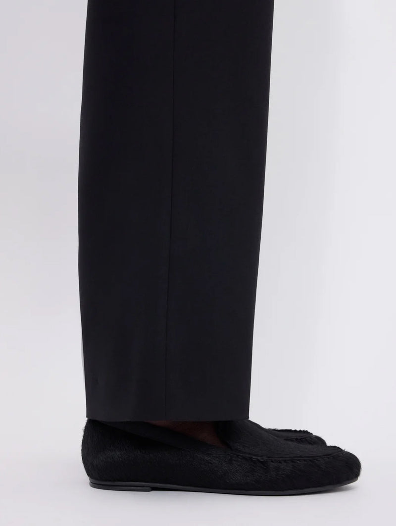Glenn Pony-effect Leather Loafers in Black