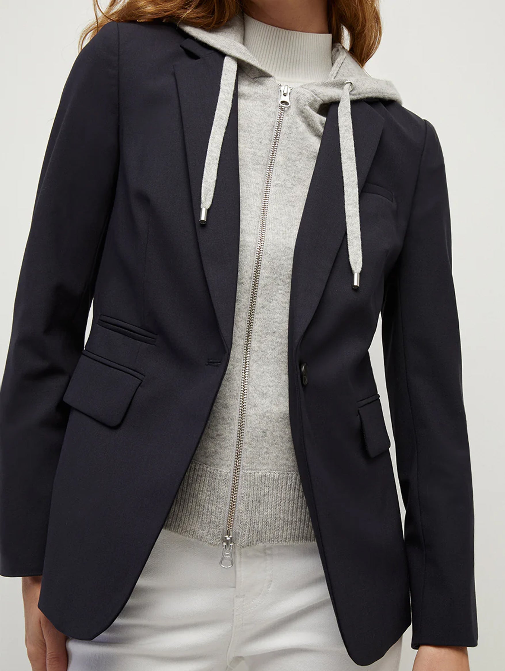 Cashmere Hoodie Dickey in Grey
