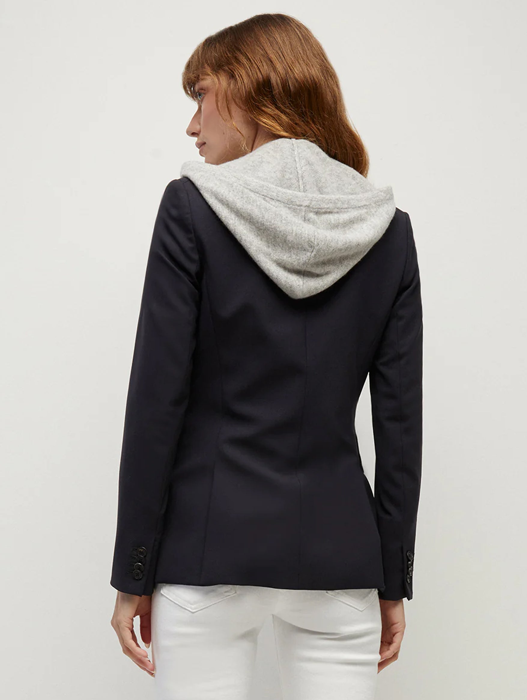 Cashmere Hoodie Dickey in Grey