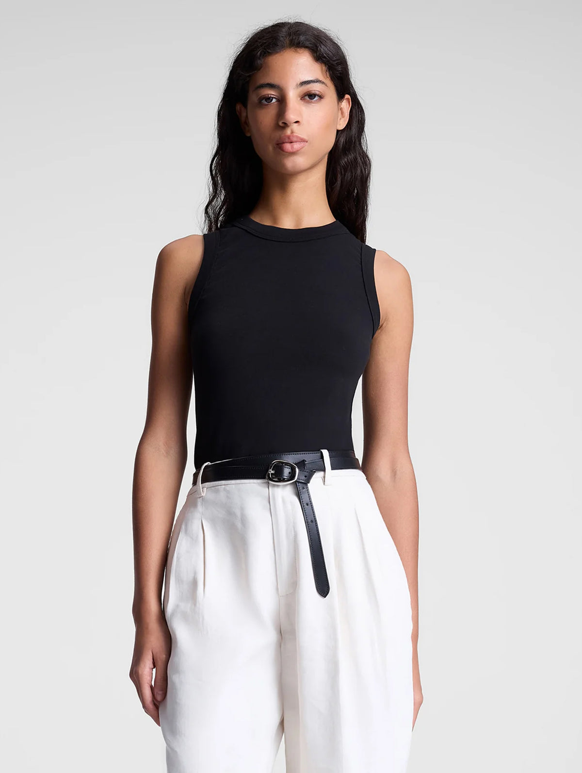 Hadley Cotton Tank in Black