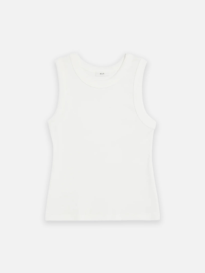 Hadley Cotton Tank in White